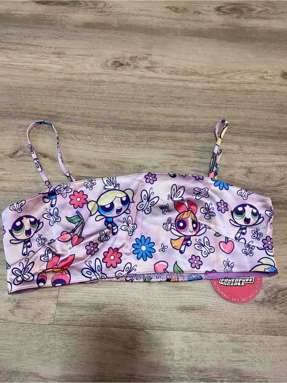 Dolls Kill x The Powerpuff girls Little Angels Satin Crop Top- NWT - Picture 3 of 11
